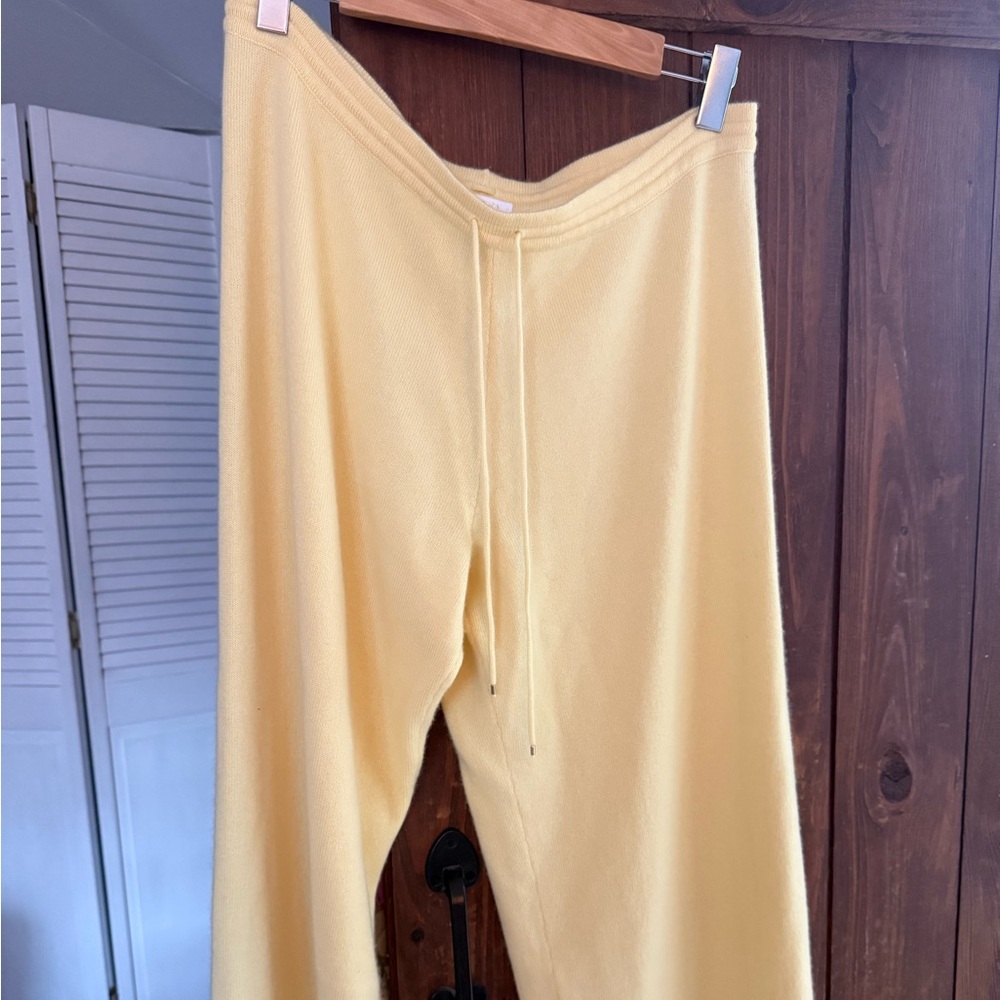 Yellow Cashmere Sweater pants